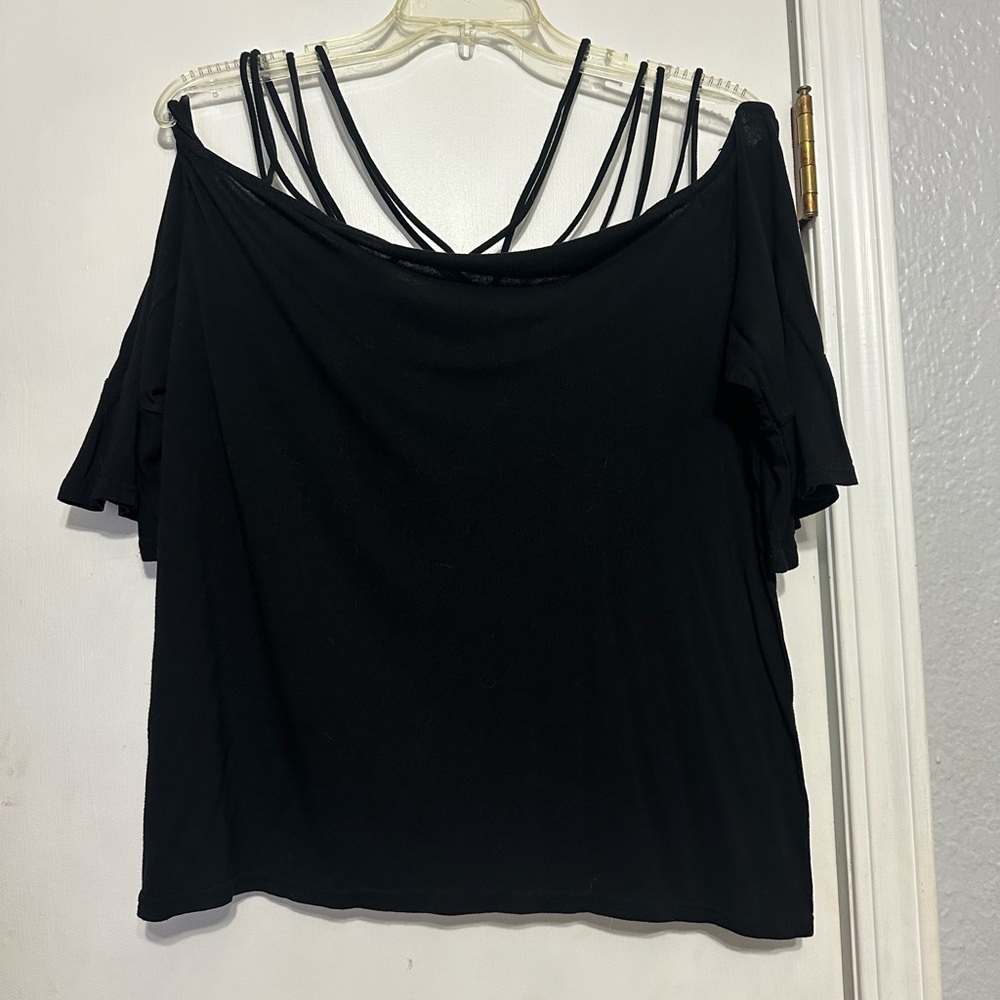 Black Off-Shoulder Women Top